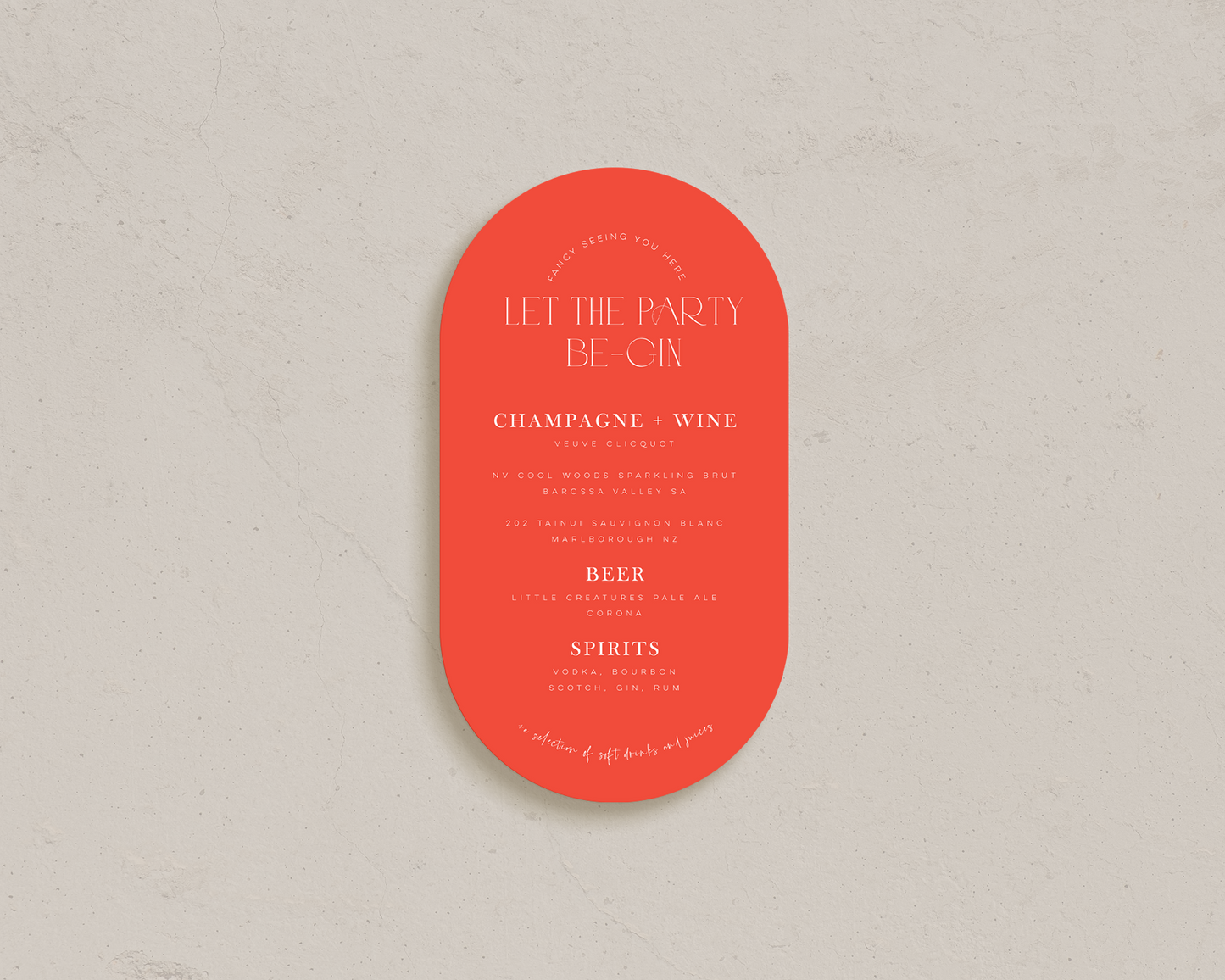 Capri Bar Menus