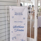 Fabric welcome sign by Signed By G