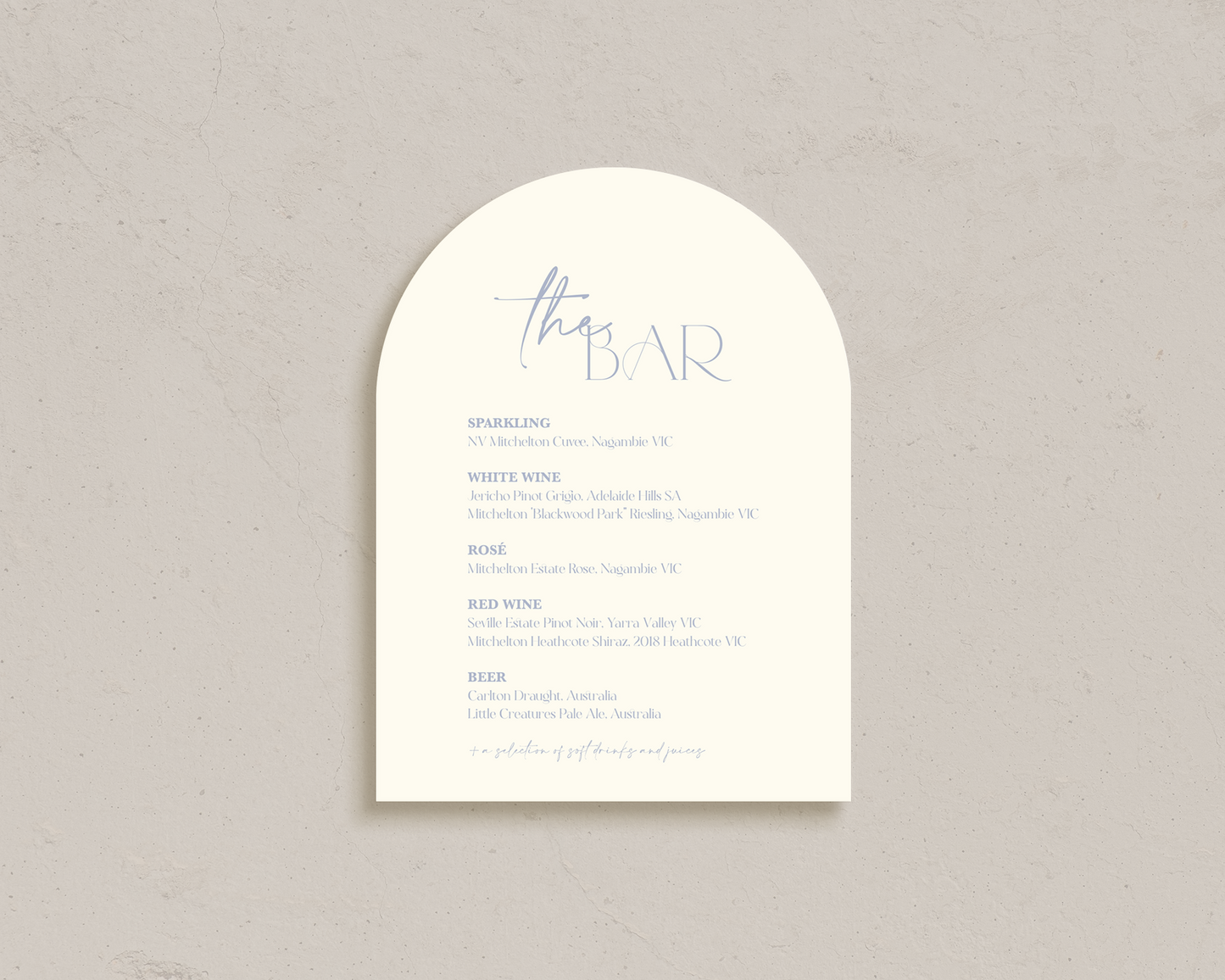 Amalfi Bar Menus