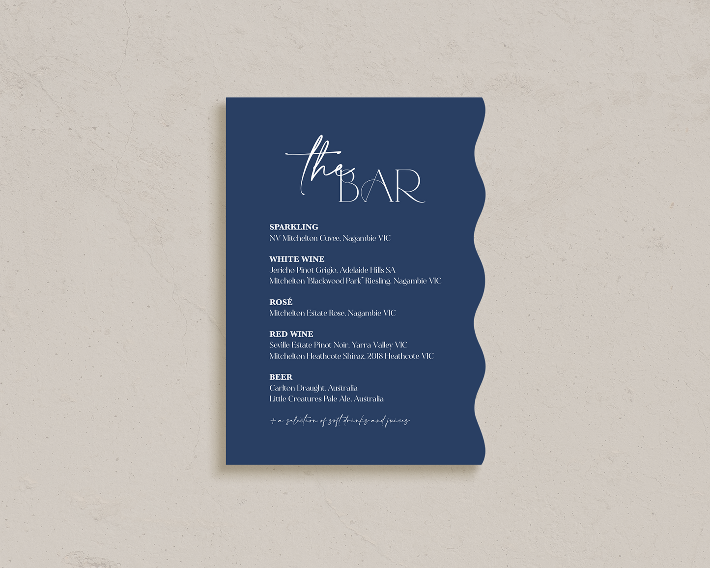 Amalfi Bar Menus