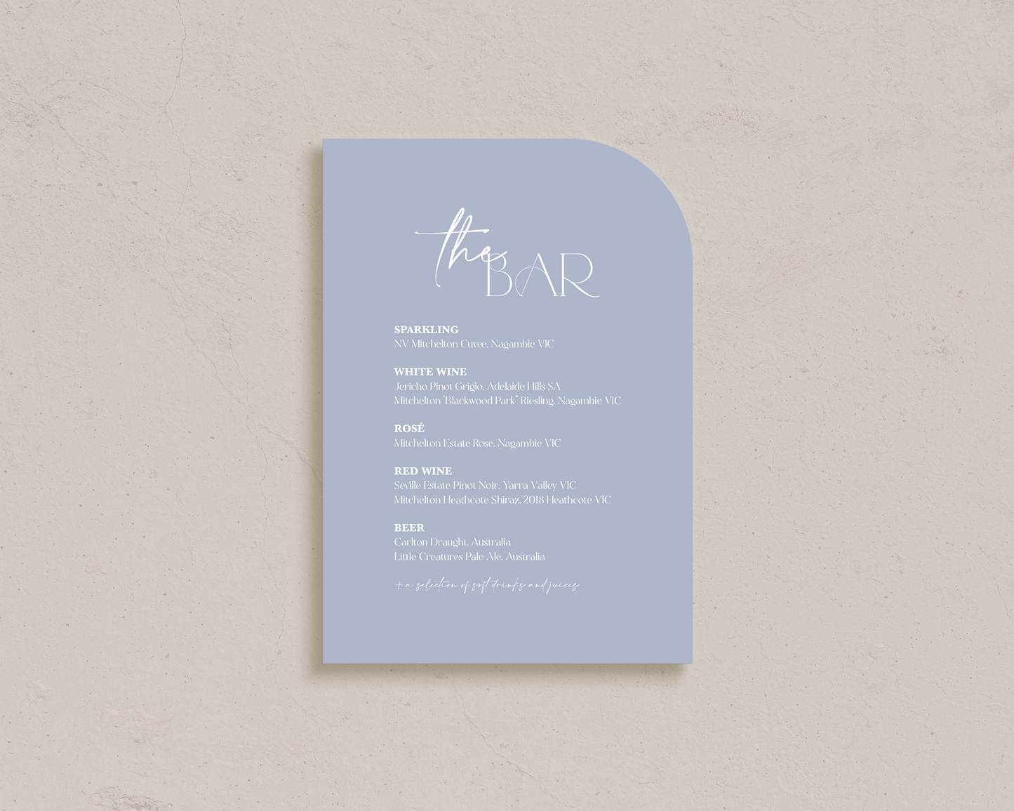 Amalfi Bar Menus