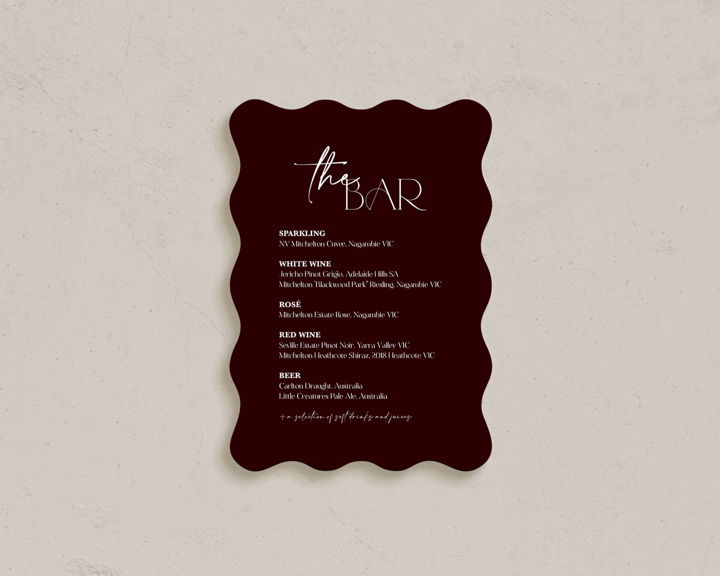 Amalfi Bar Menus