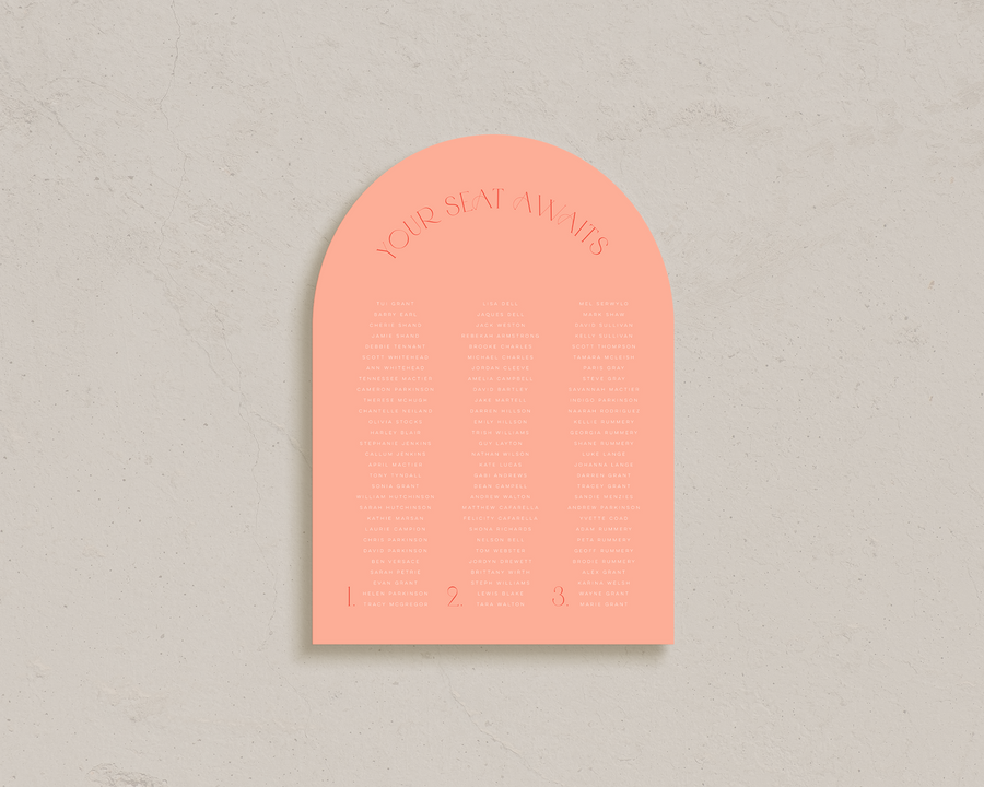Capri Seating Chart