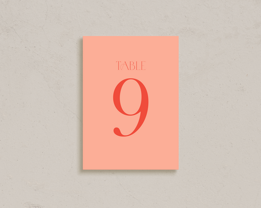 Capri Table Numbers