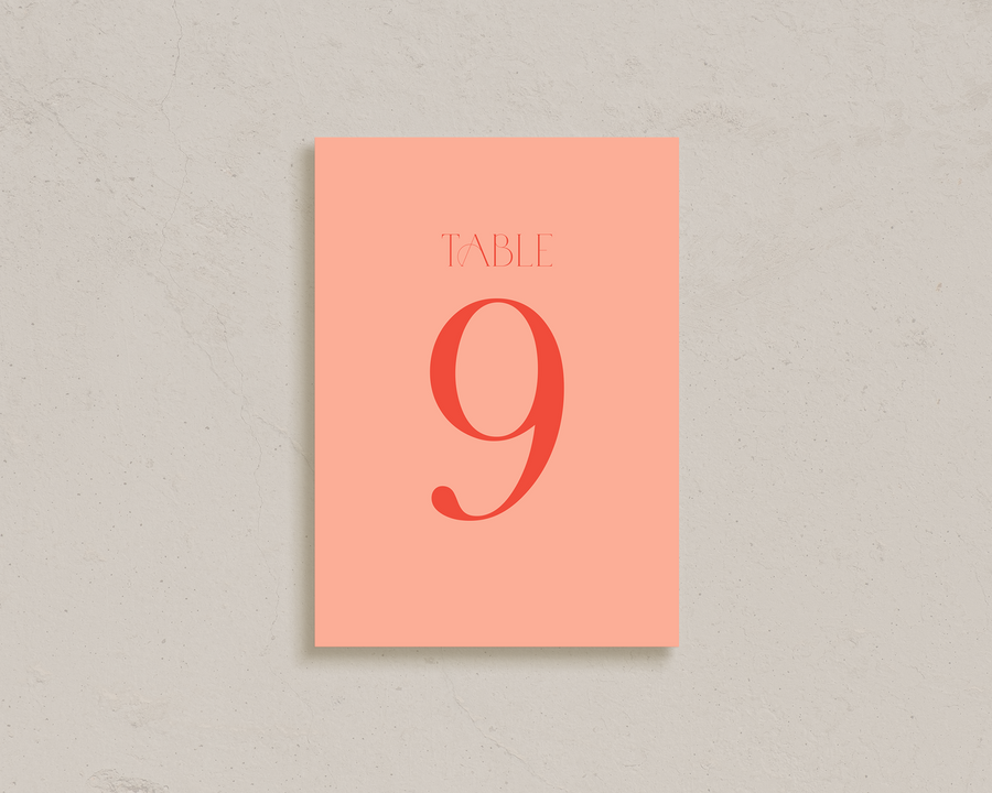 Capri Table Numbers