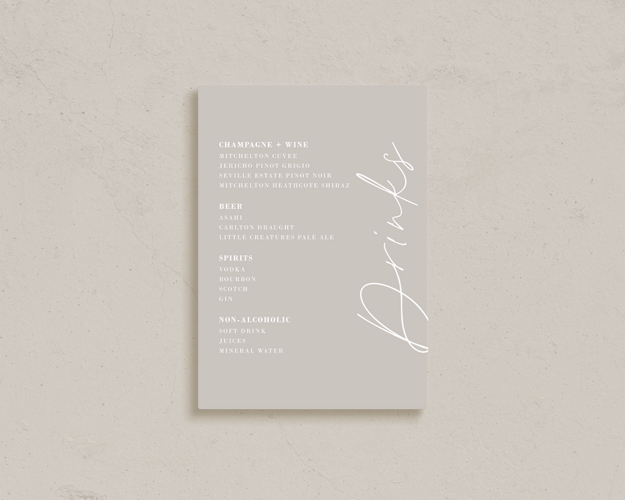 Catania Bar Menus