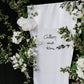 Fabric welcome sign by Signed By G