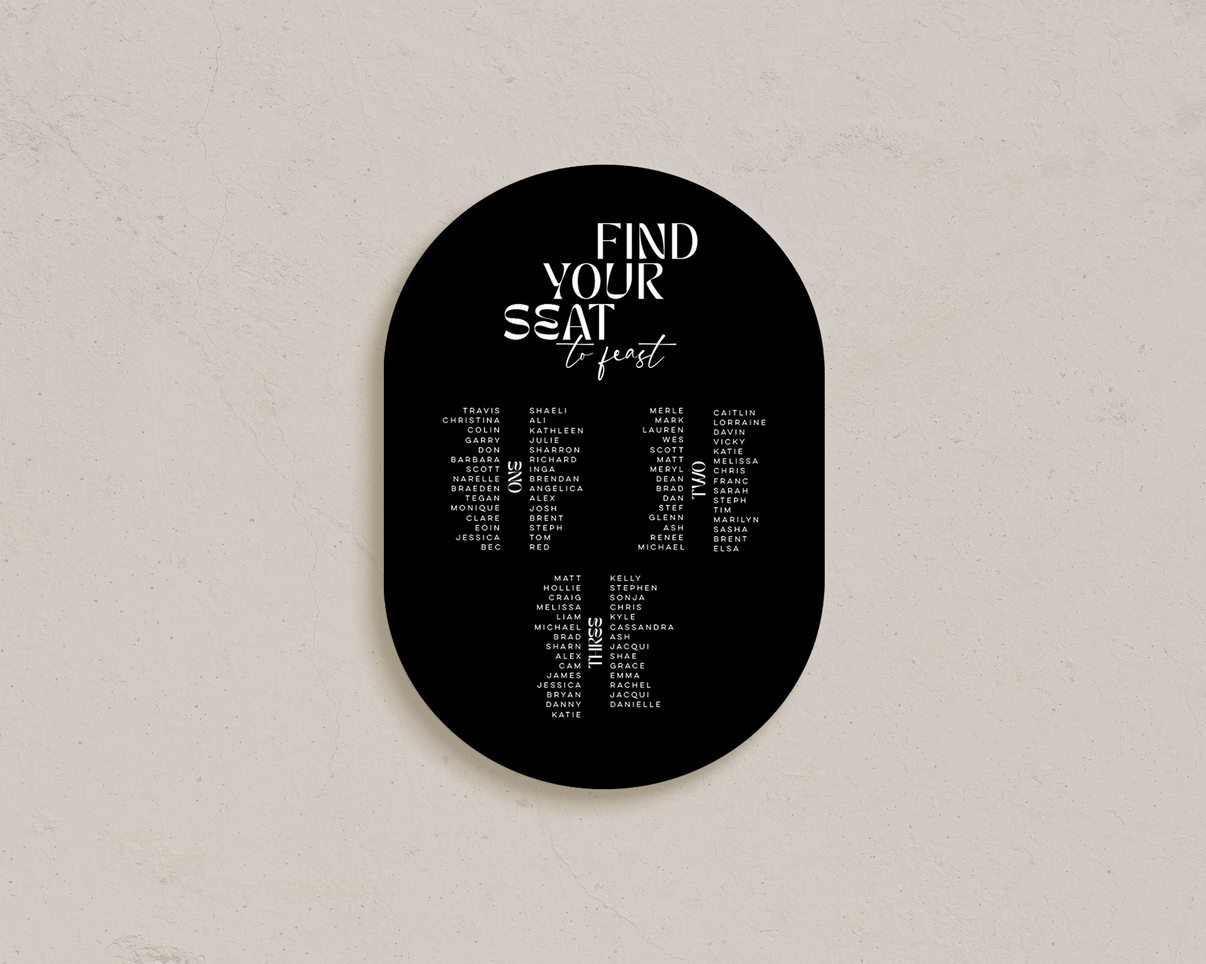 Naples Seating Chart Signed by G