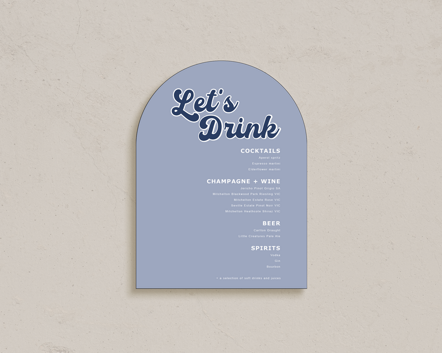 Venice Bar Menus