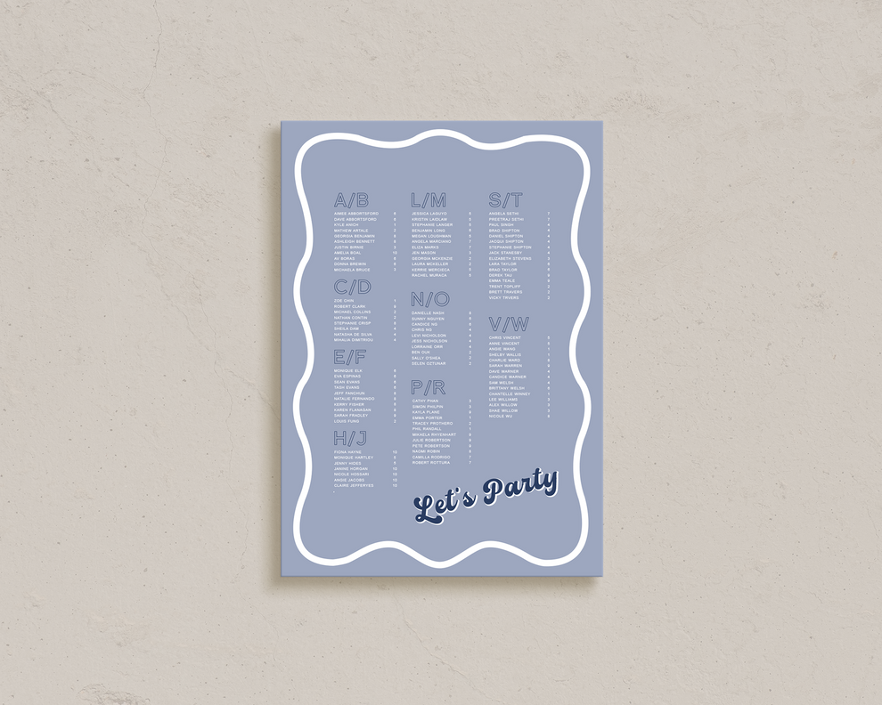 Venice Seating Chart – Signed by G