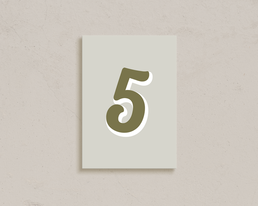 Venice Table Numbers