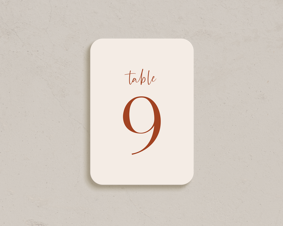 Verona Table Numbers